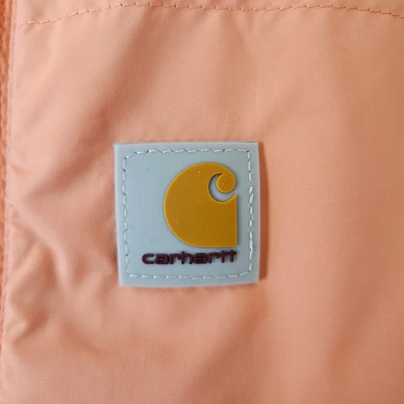 Carhartt Womens Rockford Windbreaker Jacket Rain Coat Coral Full Zip Hooded XS - Picture 15 of 16